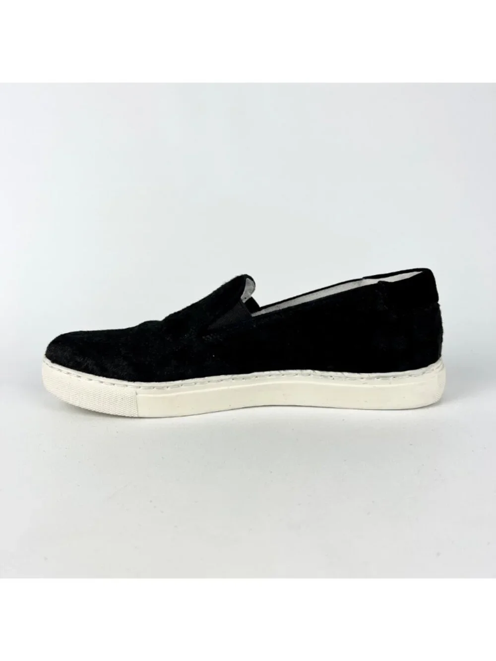Kenneth Cole King Womens Sneaker Black Haircalf Fashion Slip On Shoes size 8